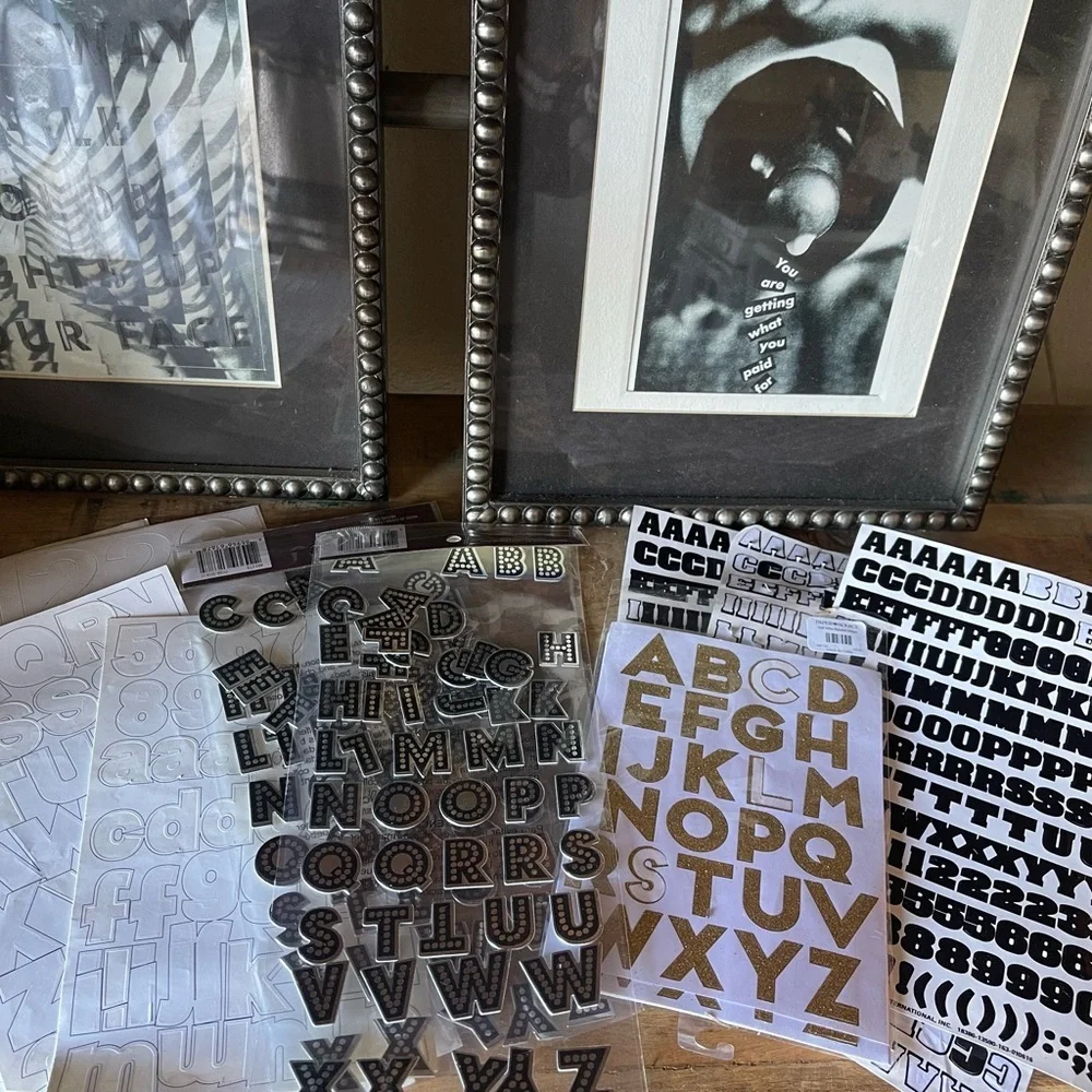 Sticker letter various sizes colors lot bulk